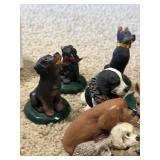 Assorted Christmas Dog Ornaments - Resin Dog Figurines With Santa Assorted Christmas Dog Ornaments - Resin Dog Figurines With Santa