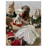 Assorted Christmas Dog Ornaments - Resin Dog Figurines With Santa Assorted Christmas Dog Ornaments - Resin Dog Figurines With Santa
