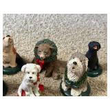 Assorted Christmas Dog Ornaments - Resin Dog Figurines With Santa Assorted Christmas Dog Ornaments - Resin Dog Figurines With Santa