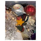Assorted Christmas Ornaments in Clear Tote - Balls, Snowflakes, Stars & Ribbons Assorted Christmas Ornaments in Clear Tote - Balls, Snowflakes, Stars & Ribbons
