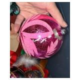 Assorted Christmas Ornaments in Clear Tote - Balls, Snowflakes, Stars & Ribbons Assorted Christmas Ornaments in Clear Tote - Balls, Snowflakes, Stars & Ribbons