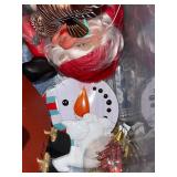 Assorted Christmas Ornaments in Clear Tote - Balls, Snowflakes, Stars & Ribbons Assorted Christmas Ornaments in Clear Tote - Balls, Snowflakes, Stars & Ribbons