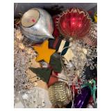 Assorted Christmas Ornaments in Clear Tote - Balls, Snowflakes, Stars & Ribbons Assorted Christmas Ornaments in Clear Tote - Balls, Snowflakes, Stars & Ribbons