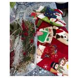 Stockings - Assorted Christmas Stockings with Holiday Greens & Decor Stockings - Assorted Christmas Stockings with Holiday Greens & Decor