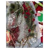 Stockings - Assorted Christmas Stockings with Holiday Greens & Decor Stockings - Assorted Christmas Stockings with Holiday Greens & Decor