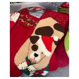 Stockings - Assorted Christmas Stockings with Holiday Greens & Decor Stockings - Assorted Christmas Stockings with Holiday Greens & Decor