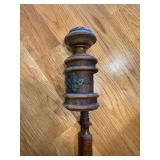 Antique Wooden Sewing Clamp with Original Pin Cushion Antique Wooden Sewing Clamp with Original Pin Cushion