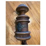 Antique Wooden Sewing Clamp with Original Pin Cushion Antique Wooden Sewing Clamp with Original Pin Cushion