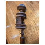 Antique Wooden Sewing Clamp with Original Pin Cushion Antique Wooden Sewing Clamp with Original Pin Cushion