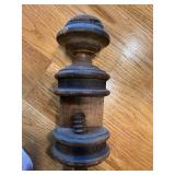 Antique Wooden Sewing Clamp with Original Pin Cushion Antique Wooden Sewing Clamp with Original Pin Cushion