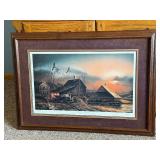 Terry Redlin Prepared For The Season Framed Print - Open Edition - Personally Signed Terry Redlin Prepared For The Season Framed Print - Open Edition - Personally Signed