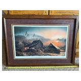 Terry Redlin Prepared For The Season Framed Print - Open Edition - Personally Signed Terry Redlin Prepared For The Season Framed Print - Open Edition - Personally Signed