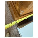 Oak Armoire Cabinet - 2-Piece, Upper & Lower Doors, Paneled Oak Armoire Cabinet - 2-Piece, Upper & Lower Doors, Paneled