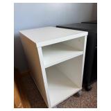White 2-Shelf Mobile Storage Cart on Casters White 2-Shelf Mobile Storage Cart on Casters