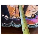 Nickel Silver Oval Tray with Ornate Rim and Dual Handles Nickel Silver Oval Tray with Ornate Rim and Dual Handles