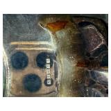 Nickel Silver Oval Tray with Ornate Rim and Dual Handles Nickel Silver Oval Tray with Ornate Rim and Dual Handles