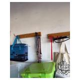 Garage Tools & Garden Equipment - Shovels, Rakes, Brooms, Propane Tank, Shelving Unit