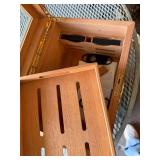 Burl Wood Cigar Humidor with Glass Top, Hygrometer, Lock