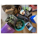 Assorted Outdoor Gear Bundle: Boots, Coleman Cooler, Gas Cylinders