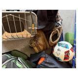 Assorted Outdoor Gear Bundle: Boots, Coleman Cooler, Gas Cylinders
