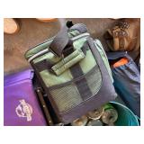 Assorted Outdoor Gear Bundle: Boots, Coleman Cooler, Gas Cylinders