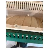 Extra Large Dog Kennel - Green Plastic Base, Metal Front Bars