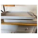 Beadboard Base Cabinet with Butcher Block Top - White