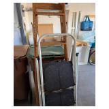 Stapleton 3-Step Folding Step Ladder - White Frame, Non-Slip Treads