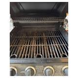 Char-Broil 4-Burner Gas Grill on Wheeled Cart with Side Shelf