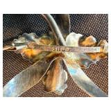 COUMADIN Cuff Bracelet & 900 Silver Floral Brooch Jewelry Lot COUMADIN Cuff Bracelet & 900 Silver Floral Brooch Jewelry Lot