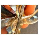 COUMADIN Cuff Bracelet & 900 Silver Floral Brooch Jewelry Lot COUMADIN Cuff Bracelet & 900 Silver Floral Brooch Jewelry Lot