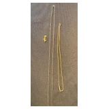 Vintage Mixed Jewelry Lot 2 Chains & Monogram Arrow Pin Gold Silver Tone Vintage Mixed Jewelry Lot 2 Chains & Monogram Arrow Pin Gold Silver Tone