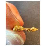 Vintage Mixed Jewelry Lot 2 Chains & Monogram Arrow Pin Gold Silver Tone Vintage Mixed Jewelry Lot 2 Chains & Monogram Arrow Pin Gold Silver Tone