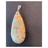 Large Stone Pendant Lot 2 Teardrop Jasper & Orange Agate Style Large Stone Pendant Lot 2 Teardrop Jasper & Orange Agate Style