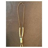 D. Luck Zuni Sterling Silver Opal Inlay Necklace 20.7g Vintage D. Luck Zuni Sterling Silver Opal Inlay Necklace 20.7g Vintage