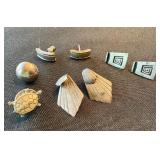 Vintage Modernist Sterling Silver Jewelry Lot Earrings Pin