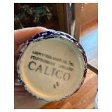 Blue & White Decor Lot Calico Creamer Tea Mug Planter Cobalt Bowl