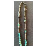 Vintage Southwestern Style Turquoise Bead Necklace 29g 17in Vintage Southwestern Style Turquoise Bead Necklace 29g 17in