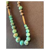 Vintage Southwestern Style Turquoise Bead Necklace 29g 17in Vintage Southwestern Style Turquoise Bead Necklace 29g 17in