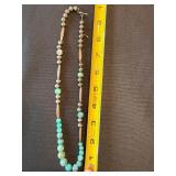 Vintage Southwestern Style Turquoise Bead Necklace 29g 17in Vintage Southwestern Style Turquoise Bead Necklace 29g 17in