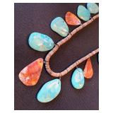 Vintage Necklace & Red Lacquer Style Trinket Box Mixed Decor Lot Vintage Necklace & Red Lacquer Style Trinket Box Mixed Decor Lot