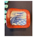 Vintage Necklace & Red Lacquer Style Trinket Box Mixed Decor Lot Vintage Necklace & Red Lacquer Style Trinket Box Mixed Decor Lot