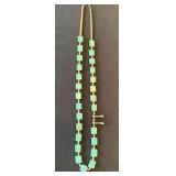 Southwestern Style Turquoise Bead Heishi Necklace Unmarked 14in Southwestern Style Turquoise Bead Heishi Necklace Unmarked 14in