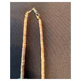 Southwestern Style Turquoise Bead Heishi Necklace Unmarked 14in Southwestern Style Turquoise Bead Heishi Necklace Unmarked 14in