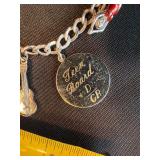 Vintage Sterling Silver Charm Bracelet 63-64 Teen Board 11 Charms Vintage Sterling Silver Charm Bracelet 63-64 Teen Board 11 Charms