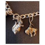 Vintage Sterling Silver Charm Bracelet 63-64 Teen Board 11 Charms Vintage Sterling Silver Charm Bracelet 63-64 Teen Board 11 Charms
