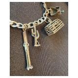 Vintage Sterling Silver Charm Bracelet 63-64 Teen Board 11 Charms Vintage Sterling Silver Charm Bracelet 63-64 Teen Board 11 Charms