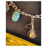 Vintage Sterling Silver Charm Bracelet 63-64 Teen Board 11 Charms Vintage Sterling Silver Charm Bracelet 63-64 Teen Board 11 Charms