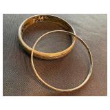 TAHE Sterling Silver Bangle Bracelet Lot 2 Southwestern 48g+ Used TAHE Sterling Silver Bangle Bracelet Lot 2 Southwestern 48g+ Used