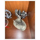 Wendell August Pewter Plates & Mixed Holiday Ornament Decor Lot Wendell August Pewter Plates & Mixed Holiday Ornament Decor Lot